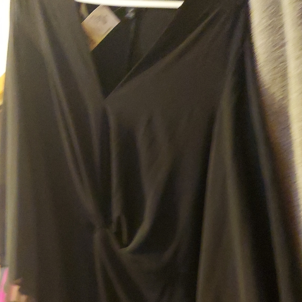 Elegant Black V-Neck Dress